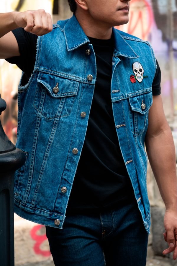 Chaleco Denim Skull