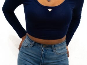 Crop top Manga Larga "Diamante"