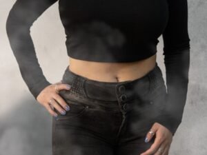 Crop top. Manga Larga Skull