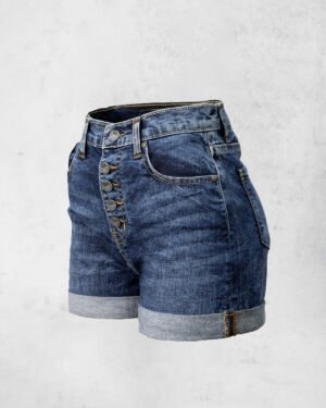 Short de Mezclilla con Cierre de Botones para Dama